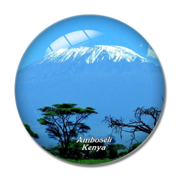 Kilimanjaro Amboseli Kenya 3D Fridge Magnet Crystal Glass