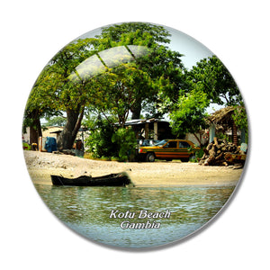 Kotu Beach Gambia 3D Fridge Magnet Crystal Glass