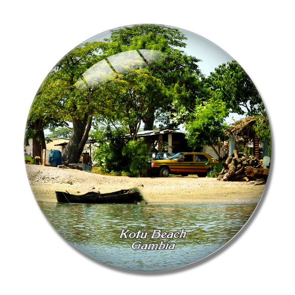 Kotu Beach Gambia 3D Fridge Magnet Crystal Glass