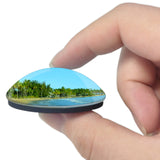 Las Terrenas Dominica 3D Fridge Magnet Crystal Glass