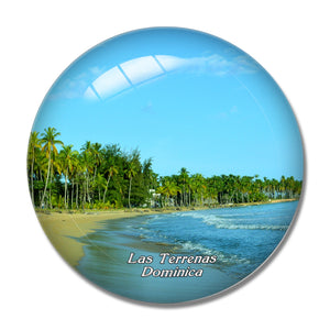 Las Terrenas Dominica 3D Fridge Magnet Crystal Glass