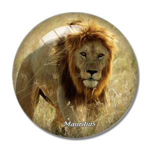 Lion Mauritius 3D Fridge Magnet Crystal Glass