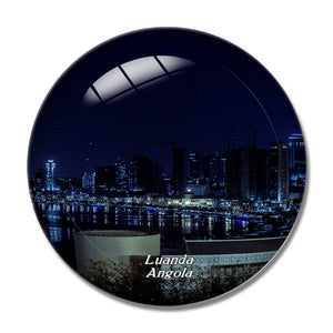 Luanda Angola 3D Fridge Magnet Crystal Glass