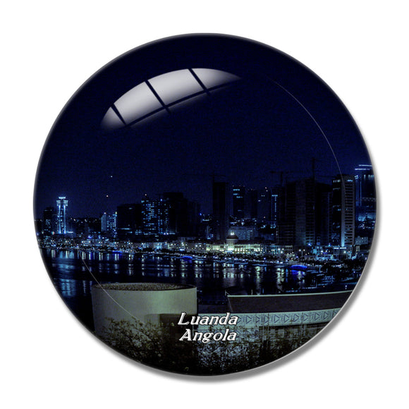 Luanda Angola 3D Fridge Magnet Crystal Glass