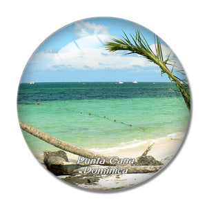 Macao Beach Punta Cana Dominica 3D Fridge Magnet Crystal Glass