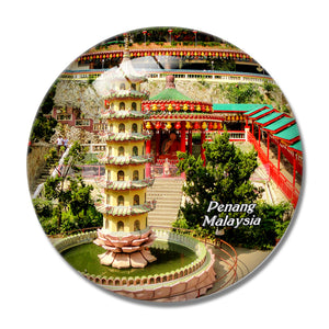 Malaysia Kek Lok Si Temple Penang 3D Fridge Magnet Crystal Glass