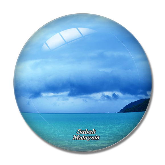 Malaysia Mantanani Island Kota Kinabalu Sabah 3D Fridge Magnet Crystal Glass