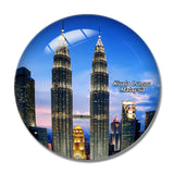 Malaysia Petronas Twin Towers Kuala Lumpur 3D Fridge Magnet Crystal Glass