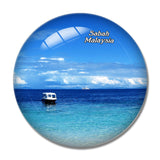 Malaysia Sipadan Island Tawau Sabah 3D Fridge Magnet Crystal Glass