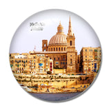 Malta Valletta 3D Fridge Magnet Crystal Glass