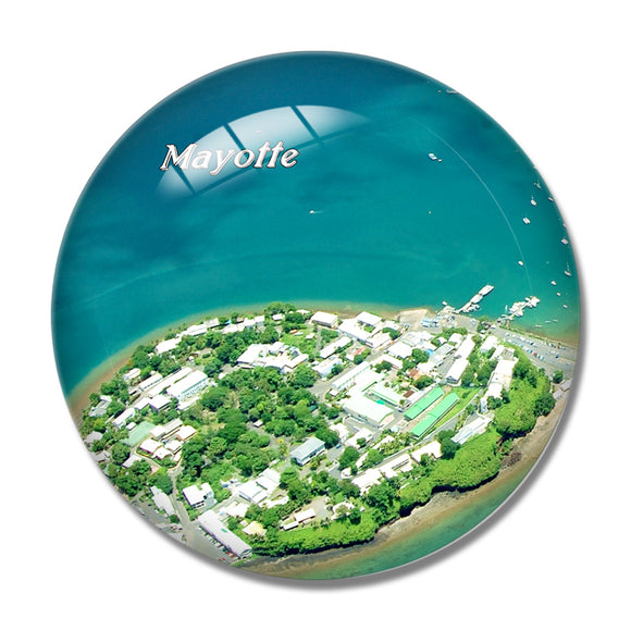 Mayotte 3D Fridge Magnet Crystal Glass