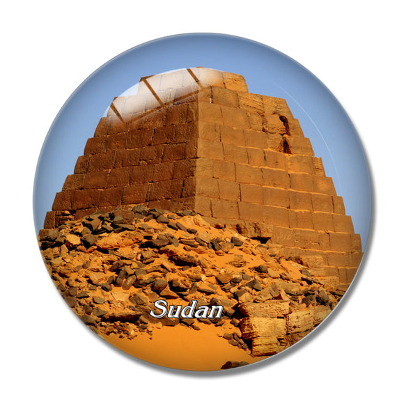 Meroe Pyramids Sudan 3D Fridge Magnet Crystal Glass