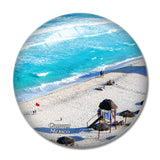 Mexico Dolphins Beach Cancun 3D Fridge Magnet Crystal Glass