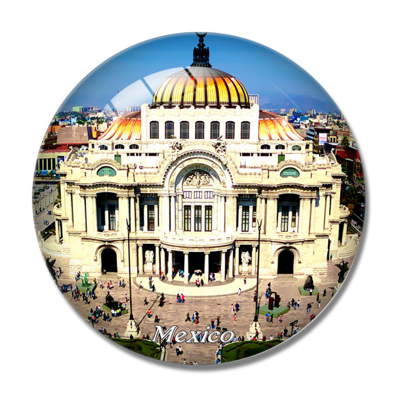 Mexico National Palace of Fine Arts of Mexico 3D Fridge Magnet Crystal Glass