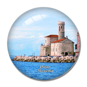 Piran Slovenia 3D Fridge Magnet Crystal Glass