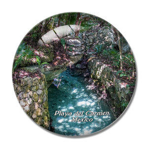 Mexico Xcaret Park Playa del Carmen 3D Fridge Magnet Crystal Glass