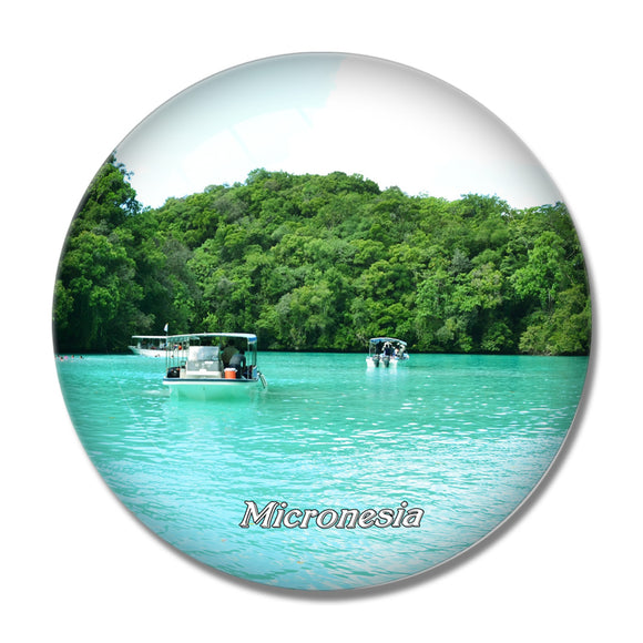 Micronesia 3D Fridge Magnet Crystal Glass