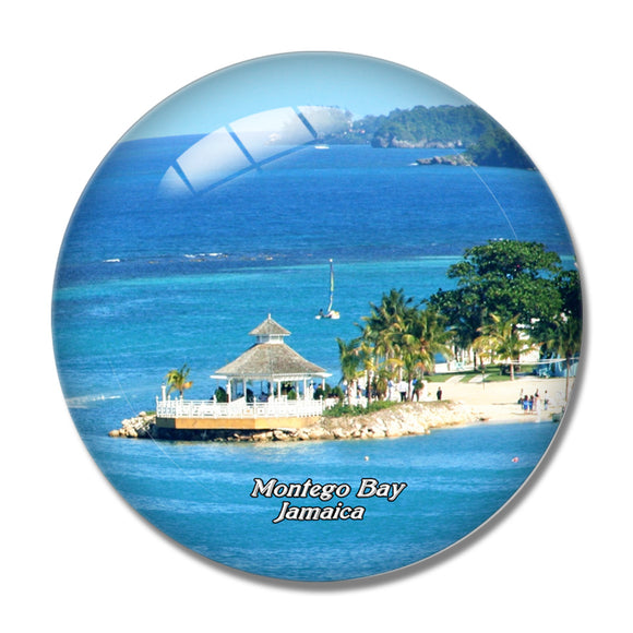 Montego Bay Jamaica 3D Fridge Magnet Crystal Glass