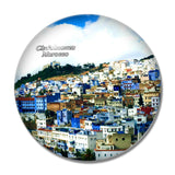 Morocco Chefchaouen Medina 3D Fridge Magnet Crystal Glass