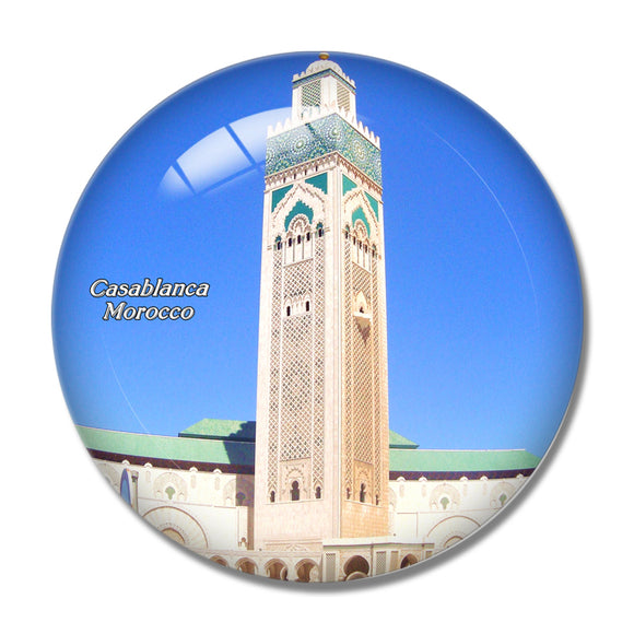 Morocco Hassan II Mosque Casablanca 3D Fridge Magnet Crystal Glass