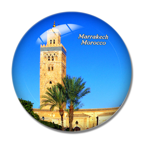 Morocco Koutoubia Mosque Marrakech 3D Fridge Magnet Crystal Glass