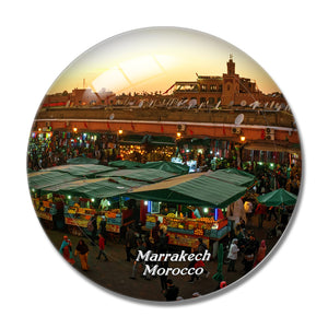 Morocco Marrakech Souk 3D Fridge Magnet Crystal Glass