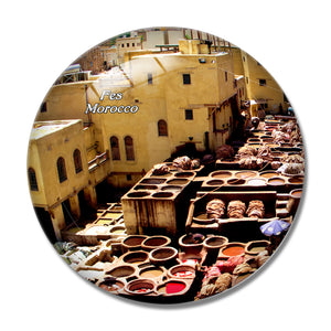 Morocco Old Town Fes 3D Fridge Magnet Crystal Glass