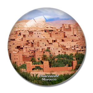 Morocco Ouarzazate Castle 3D Fridge Magnet Crystal Glass