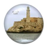 Morro Castle Havana Cuba 3D Fridge Magnet Crystal Glass