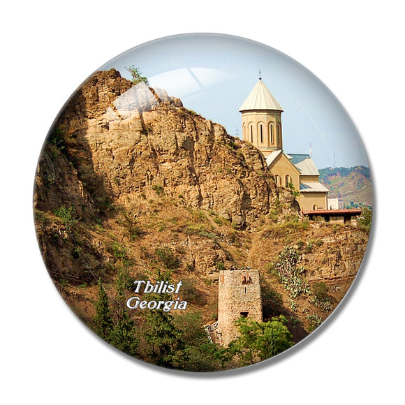 Narikala Fortress Georgia 3D Fridge Magnet Crystal Glass