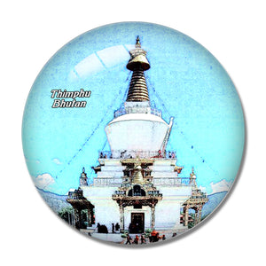 National Memorial Chorten Thimphu Bhutan 3D Fridge Magnet Crystal Glass