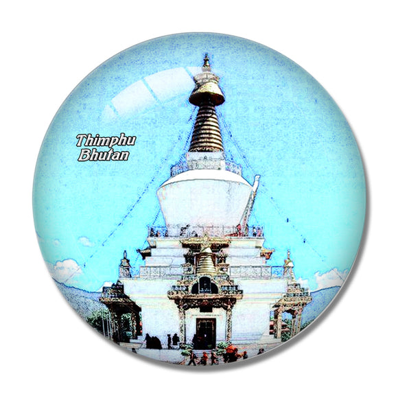 National Memorial Chorten Thimphu Bhutan 3D Fridge Magnet Crystal Glass