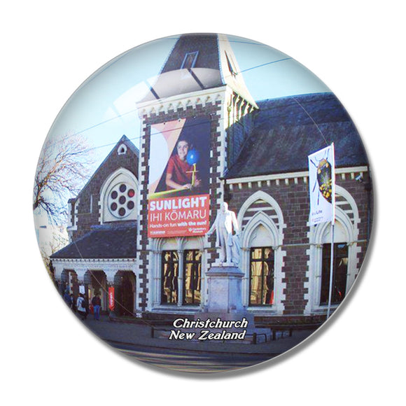 New Zealand Canterbury Museum Christchurch 3D Fridge Magnet Crystal Glass