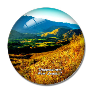 New Zealand Coronet Peak Queenstown 3D Fridge Magnet Crystal Glass