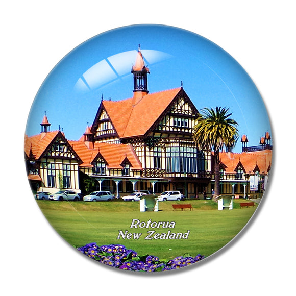 New Zealand Government Gardens Rotorua 3D Fridge Magnet Crystal Glass