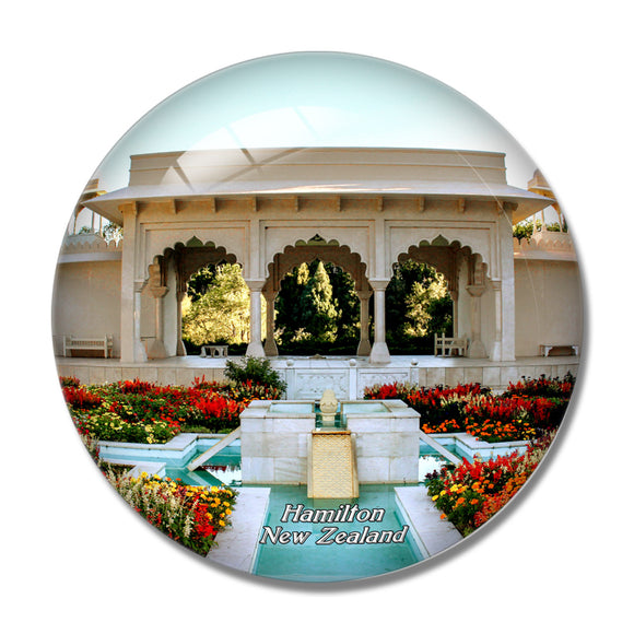 New Zealand Hamilton Gardens 3D Fridge Magnet Crystal Glass