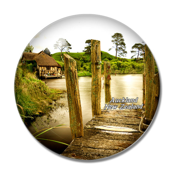 New Zealand Hobbit Village Auckland 3D Fridge Magnet Crystal Glass