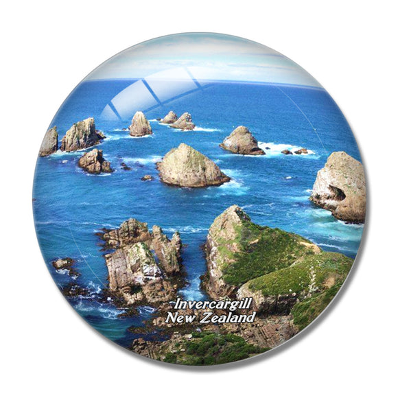 New Zealand Invercargill 3D Fridge Magnet Crystal Glass