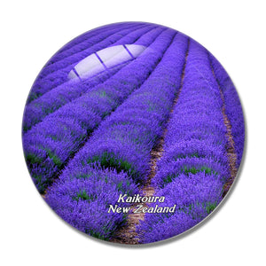 New Zealand Kaikoura Lavender Farm 3D Fridge Magnet Crystal Glass