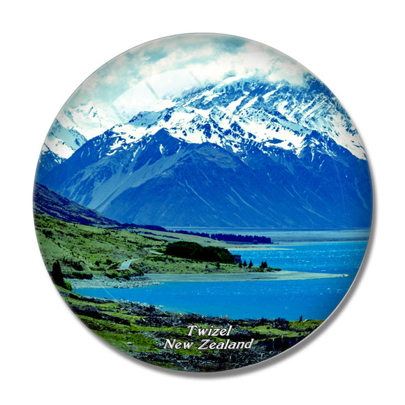 New Zealand Lake Pukaki Twizel 3D Fridge Magnet Crystal Glass