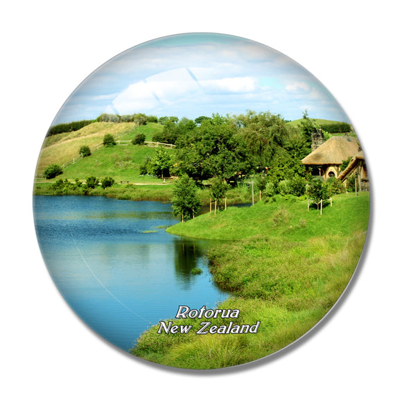 New Zealand Lake Rotorua Rotorua 3D Fridge Magnet Crystal Glass