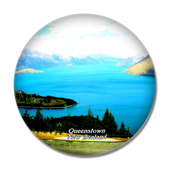 New Zealand Lake Wakatipu Queenstown 3D Fridge Magnet Crystal Glass