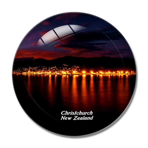 New Zealand Lyttelton Christchurch 3D Fridge Magnet Crystal Glass