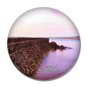 New Zealand Mission Bay Auckland 3D Fridge Magnet Crystal Glass