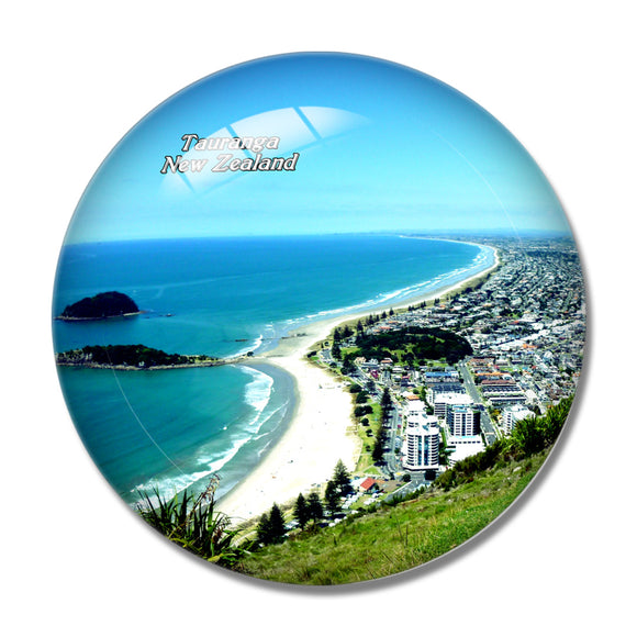 New Zealand Mount Maunganui Tauranga 3D Fridge Magnet Crystal Glass