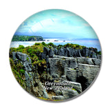 New Zealand Punakaiki Pancake Rock and Blowhole Greymouth 3D Fridge Magnet Crystal Glass