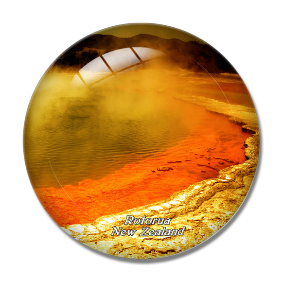 New Zealand Wai-O-Tapu Thermal Wonderland Rotorua 3D Fridge Magnet Crystal Glass