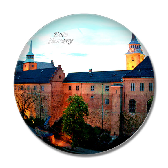 Norway Akershus Fortress Oslo 3D Fridge Magnet Crystal Glass