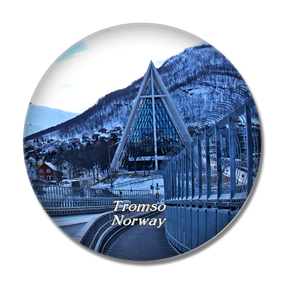 Norway Arctic Cathedral Tromso 3D Fridge Magnet Crystal Glass