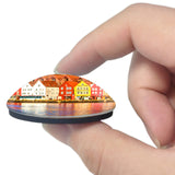 Norway Bryggen Hanseatic Wharf Bergen 3D Fridge Magnet Crystal Glass